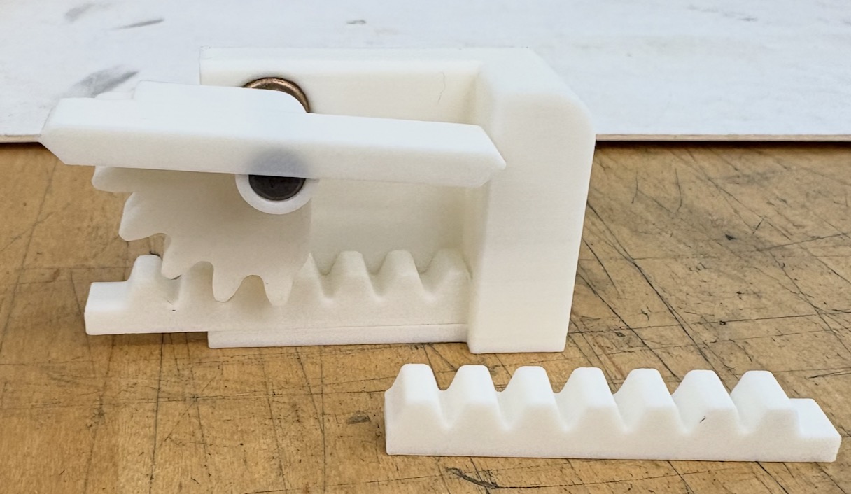 3D-printed swivel mechanism prototype for the chess piece